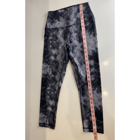 90 Degree by Reflex Womens Tie Dye High Waist Cropped Leggings Black White S - Picture 2 of 9
